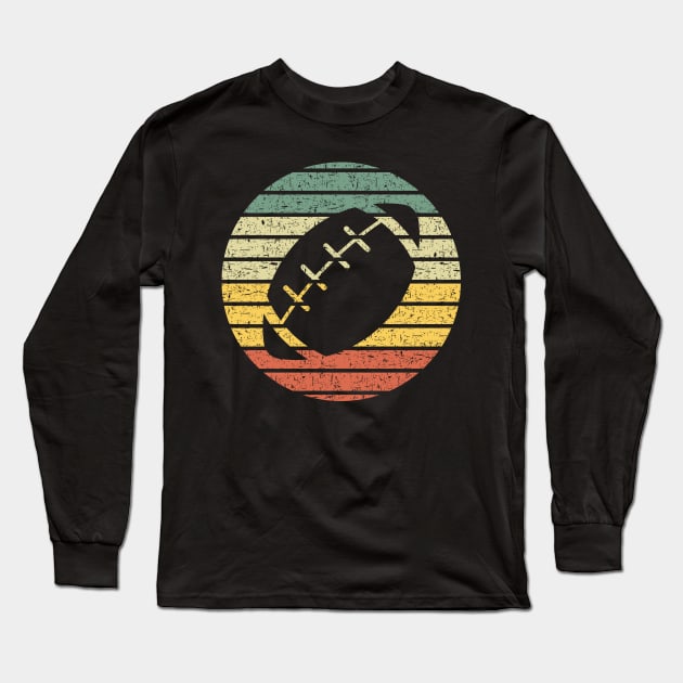 Vintage Football Silhouette Long Sleeve T-Shirt by Creastorm